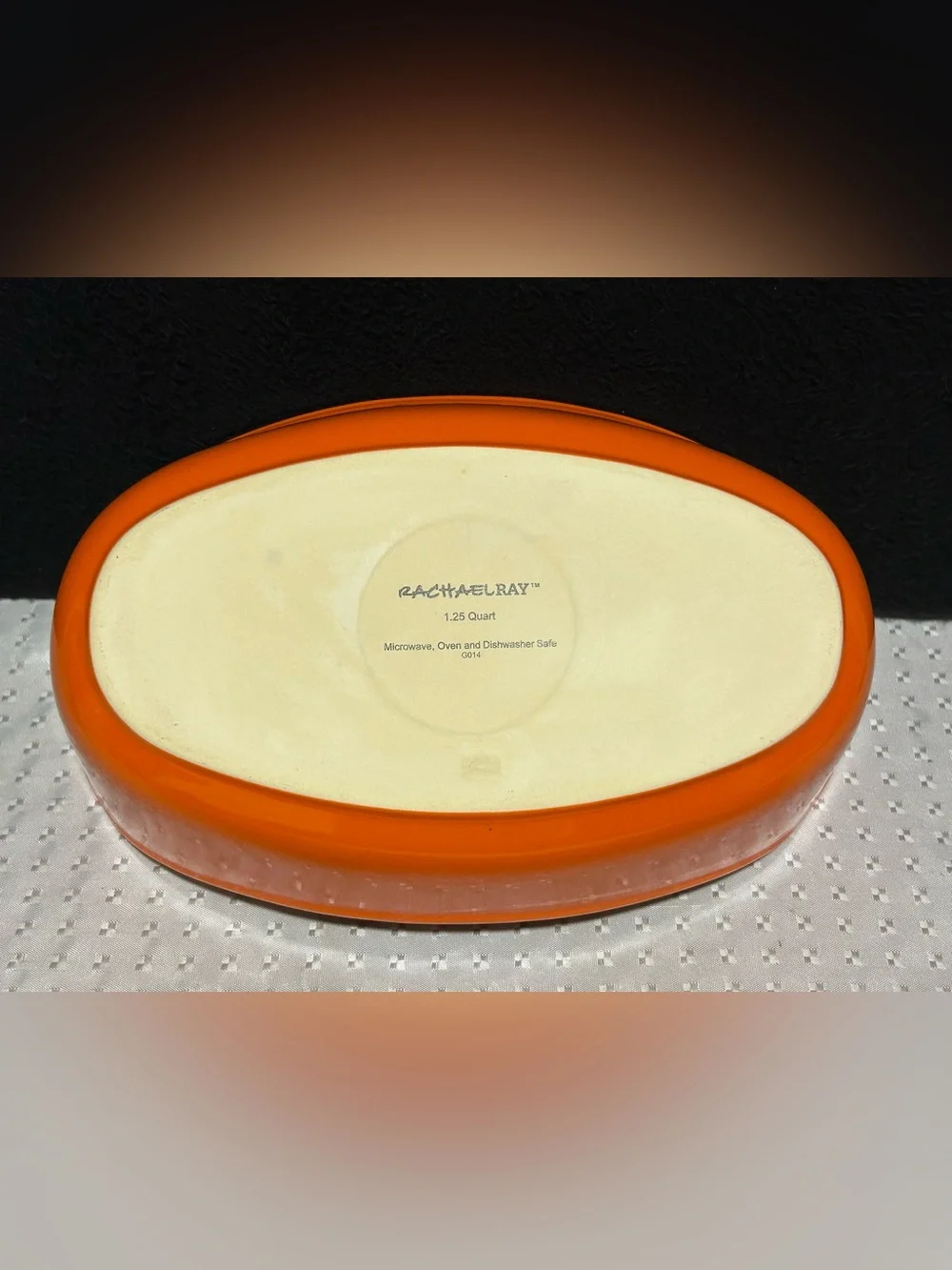 2 Piece Rachael Ray Oval 1.25 Qt & 2.25 Qt Orange Casserole / Baking Dishes